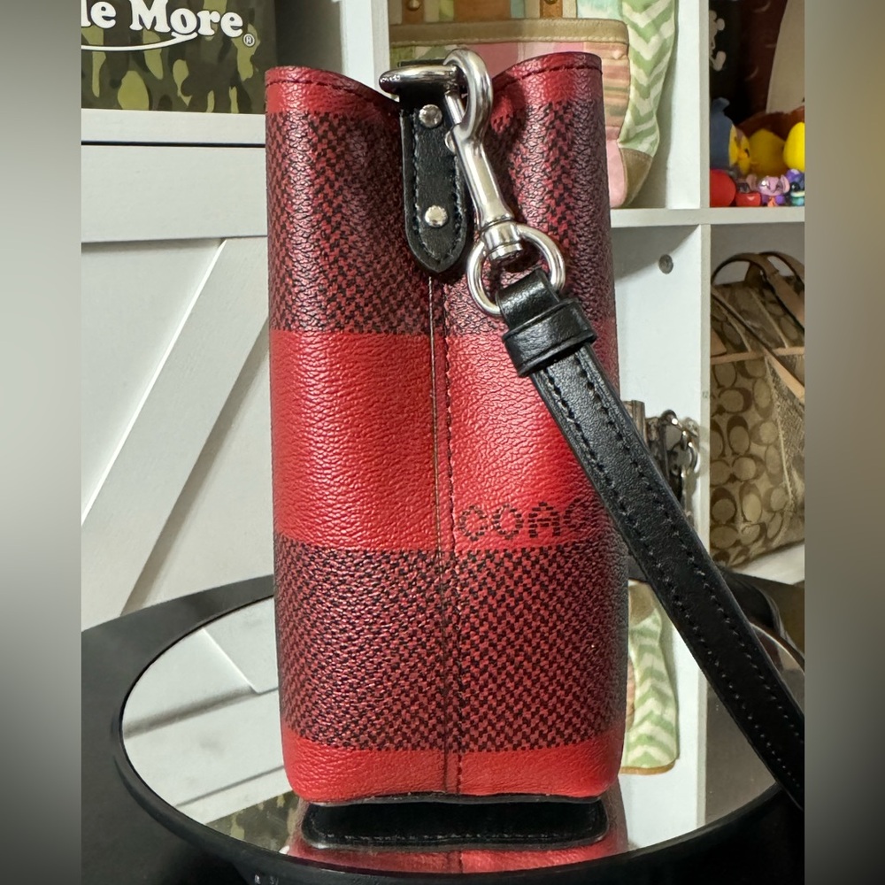 Coach Buffalo Plaid Mini Town Bucket Bag - Picture 4 of 9